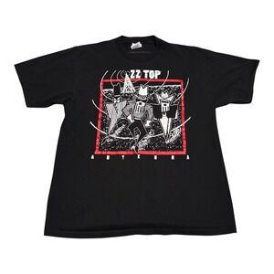 Vintage 90s Nice Man ZZ Top Antenna Penetrating the Ionsphere Band Shirt Mens XL